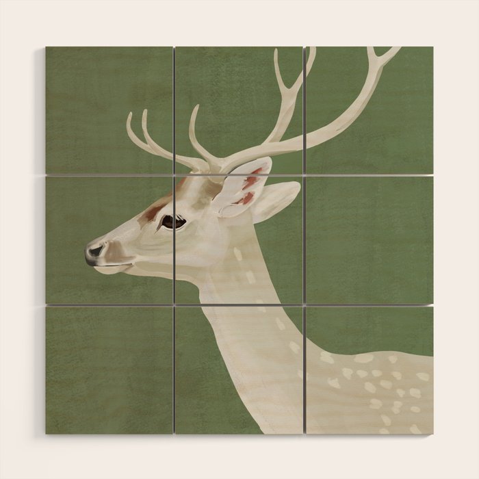 White Stag I Wood Wall Art Gallery Image 1
