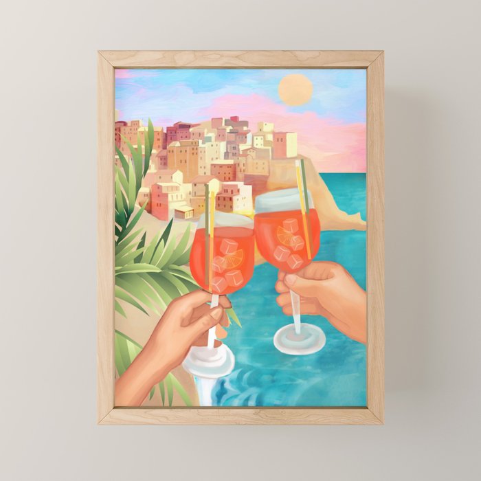Aperol Sunset Mini Art Print Gallery Image 1