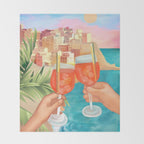 Aperol Sunset Throw Blanket Gallery Image 2