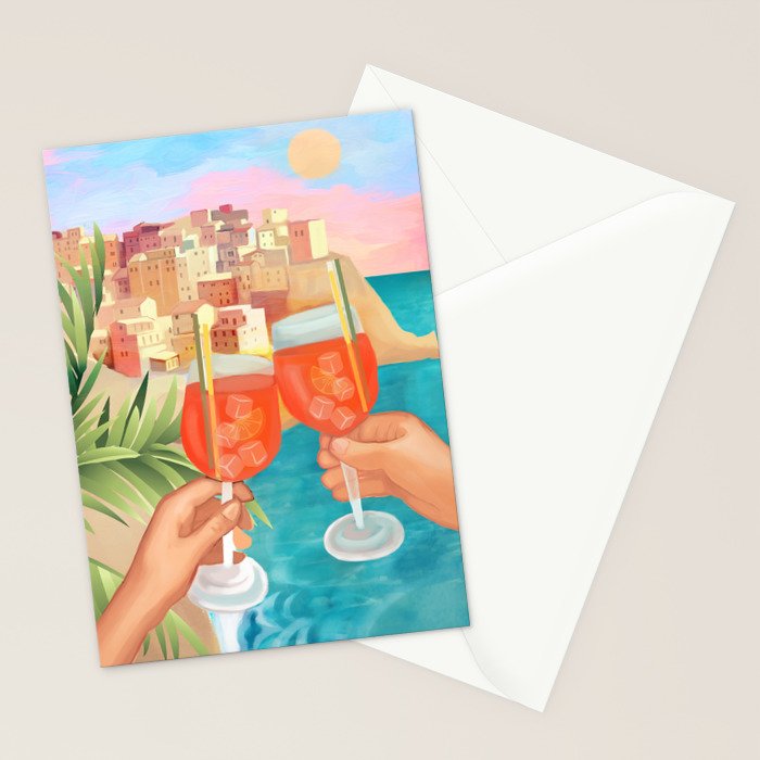 Aperol Sunset Stationery Card Gallery Image 2