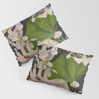Minimal Collage/ Hand, Plants and Butterflies 6 Pillow Sham Gallery Image 3