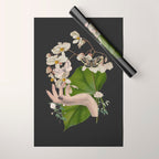 Minimal Collage/ Hand, Plants and Butterflies 6 Wrapping Paper Gallery Image 1