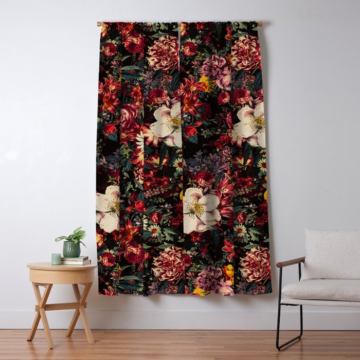 Autumn Winter Flowers II Window Curtain Gallery Image 5
