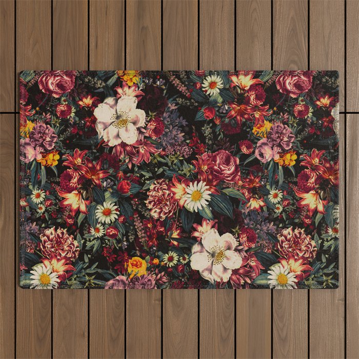 Autumn Winter Flowers II Outdoor Rug Gallery Image 1