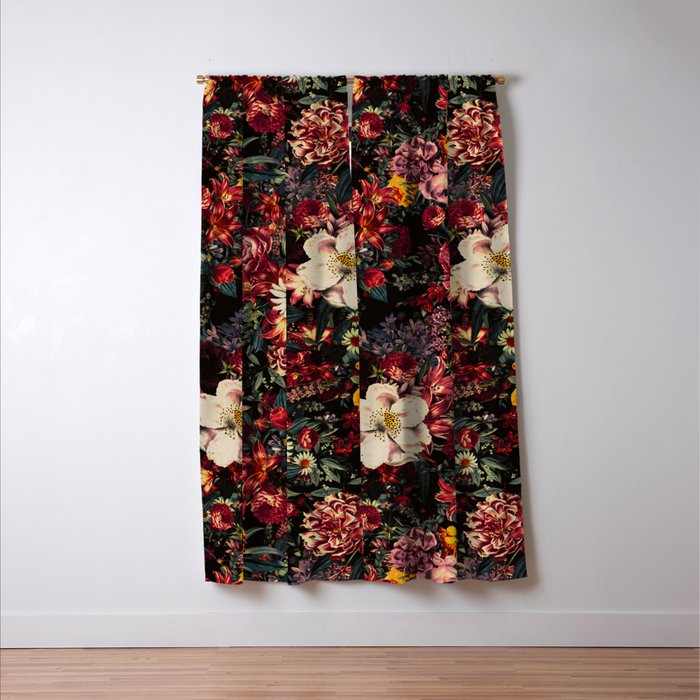 Autumn Winter Flowers II Window Curtain Gallery Image 3