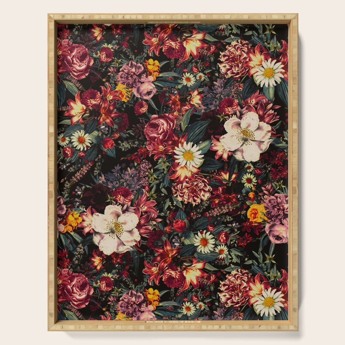 Autumn Winter Flowers II Serving Tray Gallery Image 1
