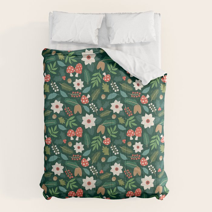 Woodland Holiday Botanicals Comforter Gallery Image 6
