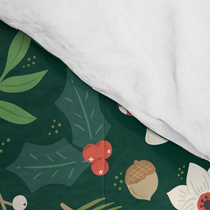 Woodland Holiday Botanicals Comforter Gallery Image 4