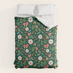 Woodland Holiday Botanicals Duvet Cover Gallery Image 6