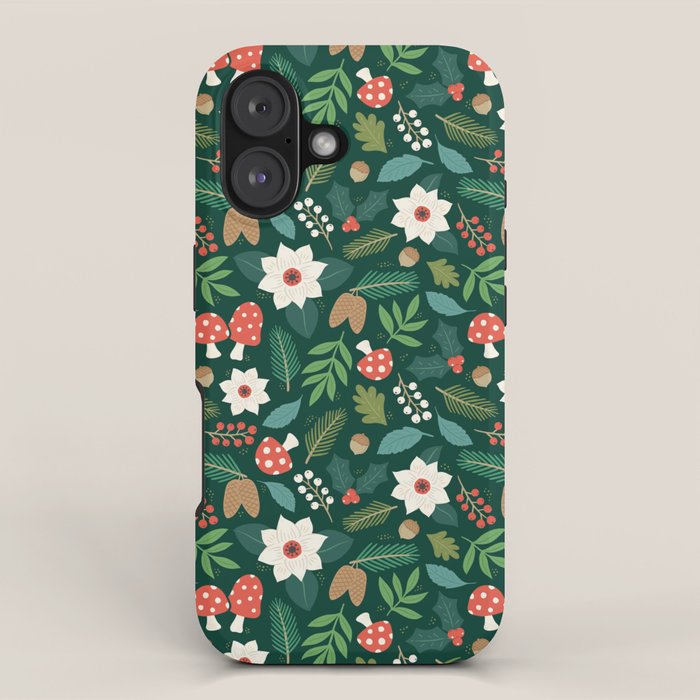 Woodland Holiday Botanicals iPhone Case Gallery Image 1