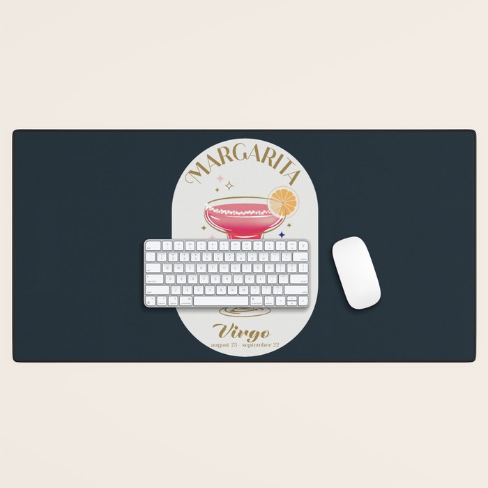 Margarita Cocktail Zodiac Sign Desk Mat Gallery Image 1