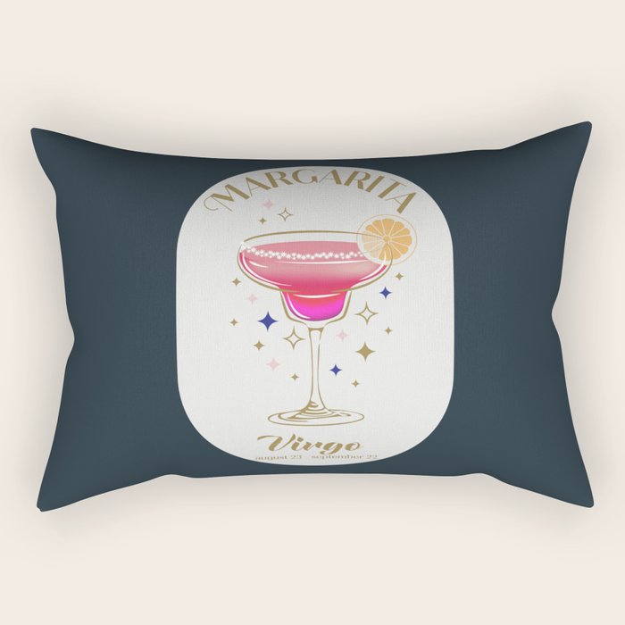 Margarita Cocktail Zodiac Sign Rectangular Pillow Gallery Image 2