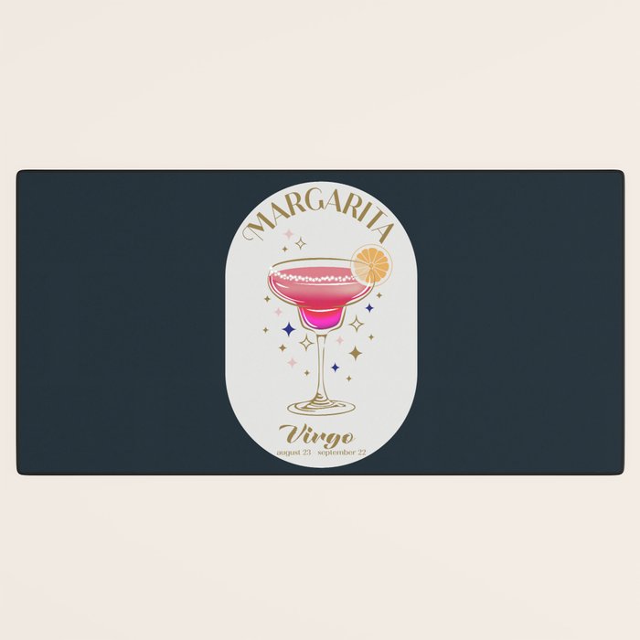 Margarita Cocktail Zodiac Sign Desk Mat Gallery Image 3