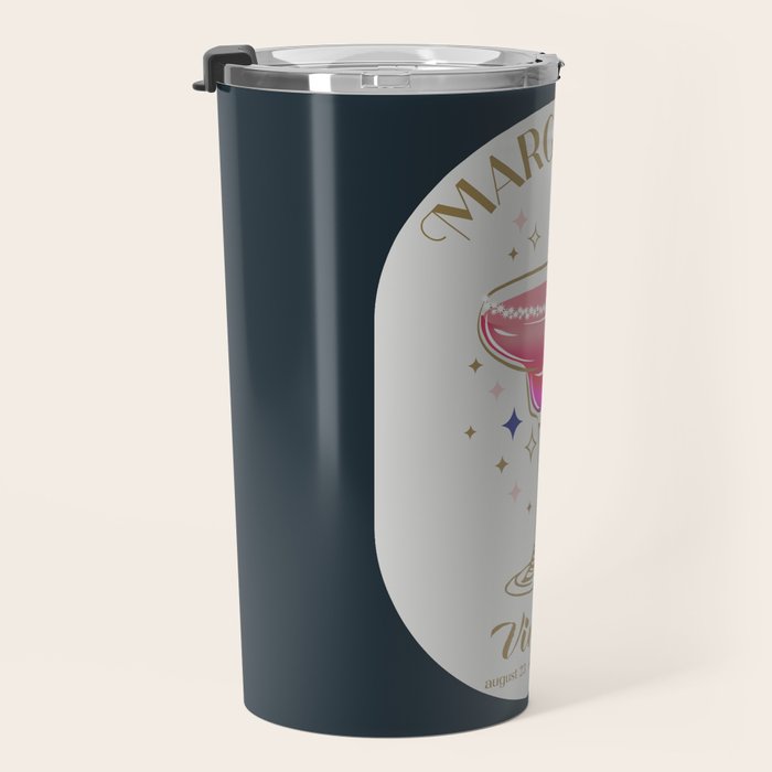 Margarita Cocktail Zodiac Sign Travel Mug Gallery Image 3