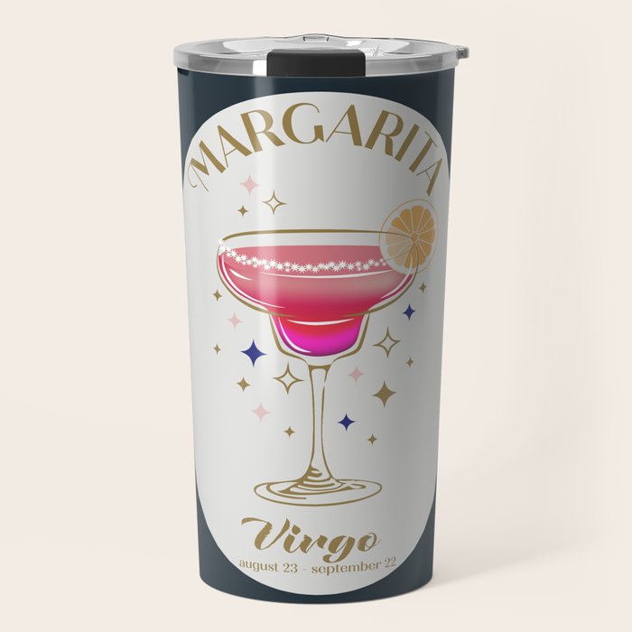 Margarita Cocktail Zodiac Sign Travel Mug Gallery Image 1