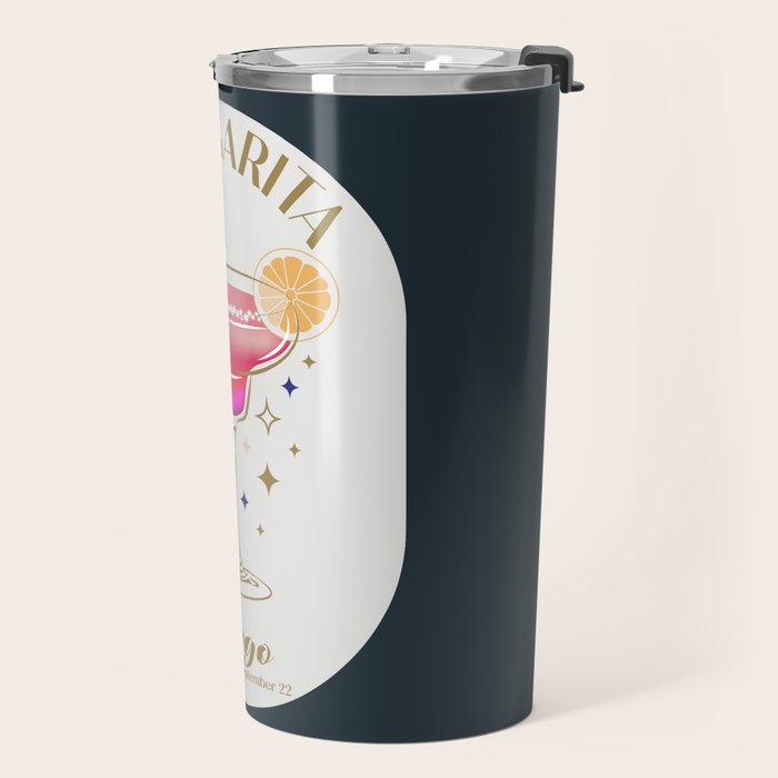 Margarita Cocktail Zodiac Sign Travel Mug Gallery Image 2