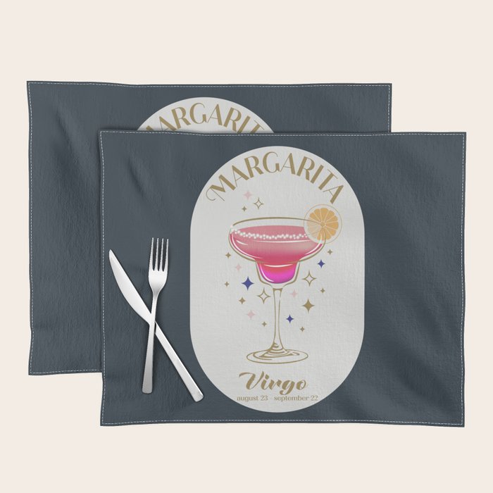 Margarita Cocktail Zodiac Sign Placemat Gallery Image 1