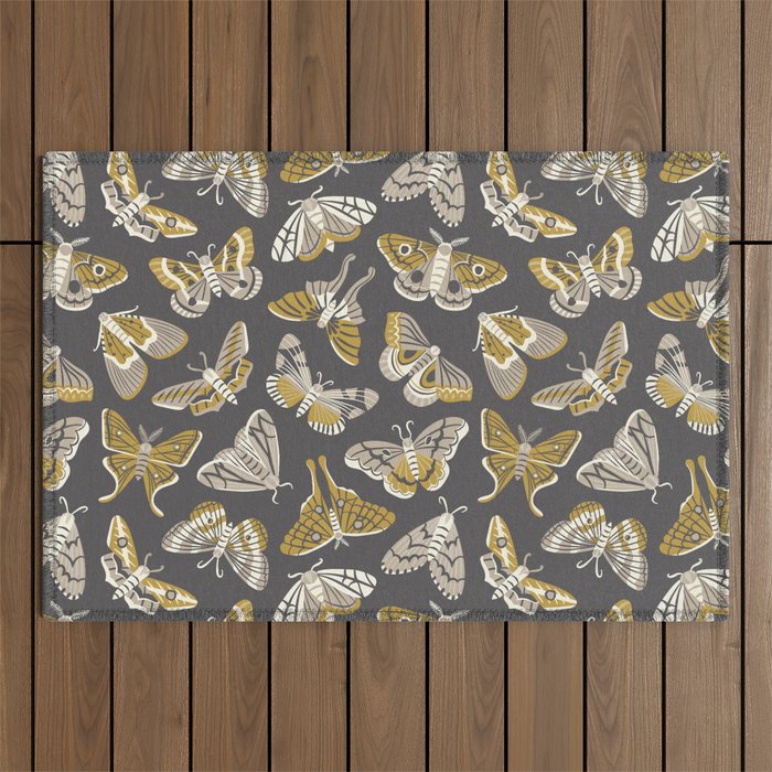 Moths Outdoor Rug Gallery Image 1