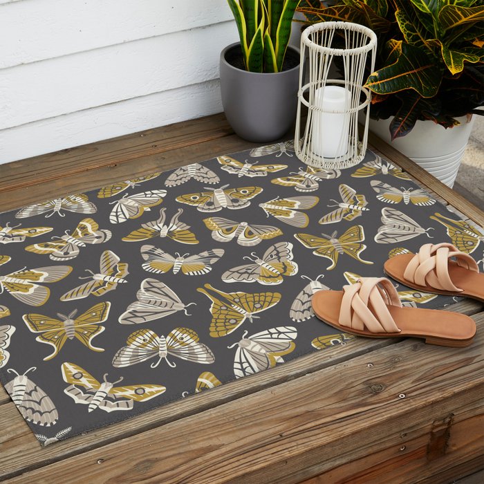 Moths Outdoor Rug Gallery Image 2