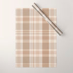 Plaid Prints, Brown and Beige Wrapping Paper Gallery Image 1