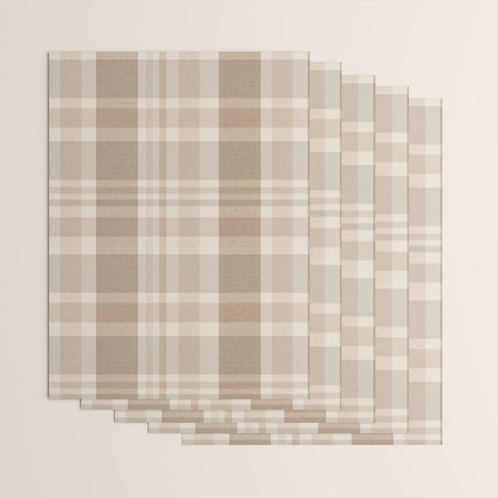 Plaid Prints, Brown and Beige Wrapping Paper Gallery Image 3