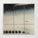 Ocean Moody Blues Walk - Aerial Beach photography by Ingrid Beddoes Wood Wall Art Gallery Image 1