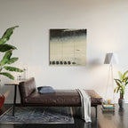 Ocean Moody Blues Walk - Aerial Beach photography by Ingrid Beddoes Wood Wall Art Gallery Image 2