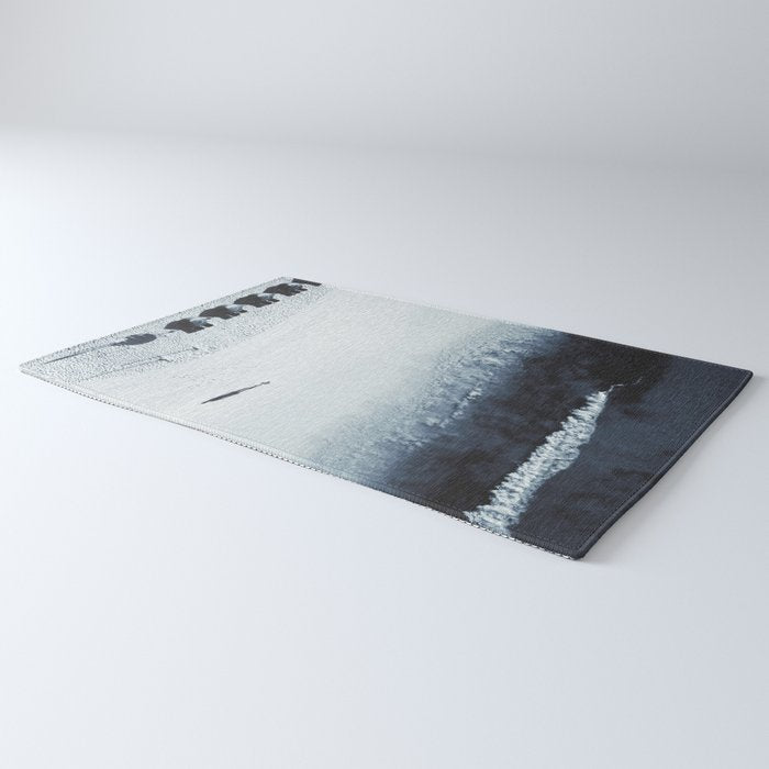 Ocean Moody Blues Walk - Aerial Beach photography by Ingrid Beddoes Rug Gallery Image 3