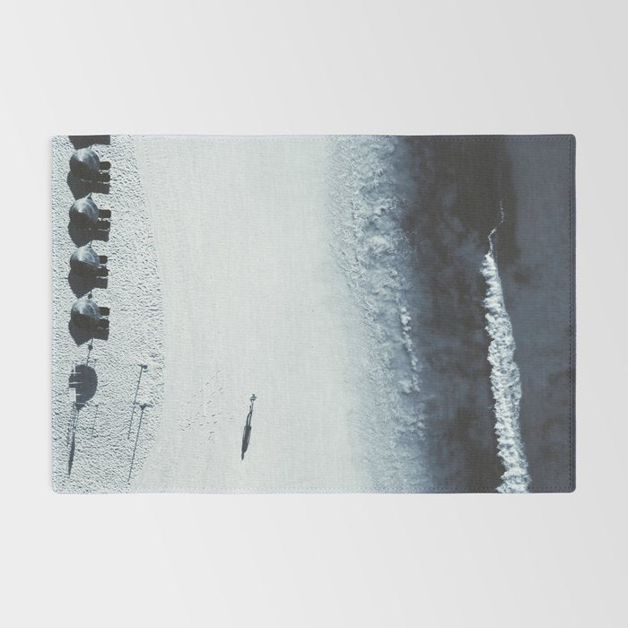 Ocean Moody Blues Walk - Aerial Beach photography by Ingrid Beddoes Rug Gallery Image 2