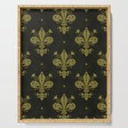 Fleur De Lis In Rich Green Serving Tray Gallery Image 1