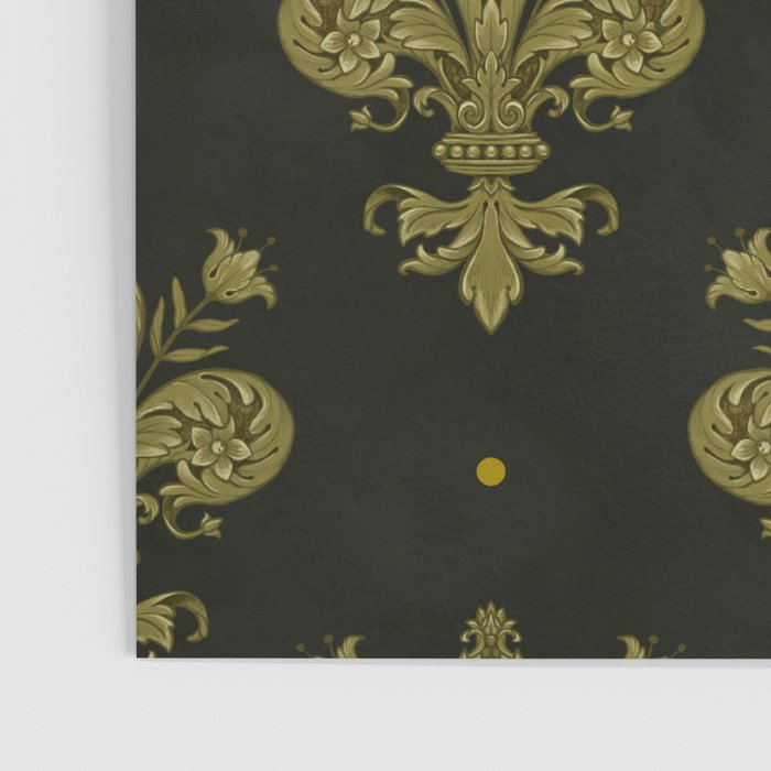 Fleur De Lis In Rich Green Poster Gallery Image 3