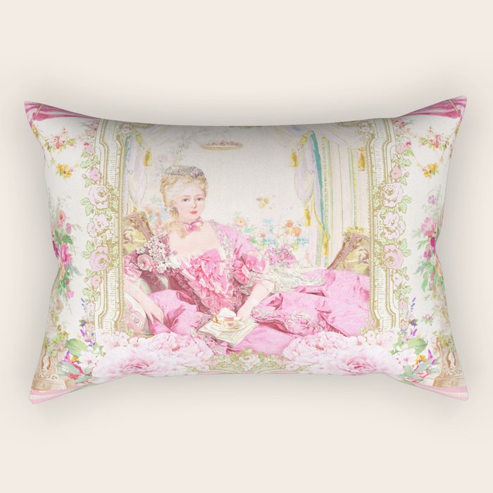 Marie Antoinette Rococo splendour Rectangular Pillow Gallery Image 2