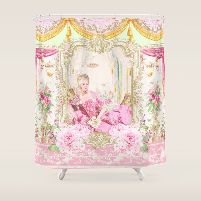 Marie Antoinette Rococo splendour Shower Curtain