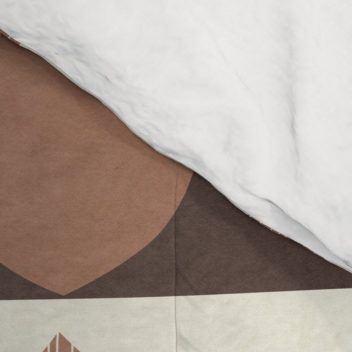 Geometric Repeats 2 Inspired by PANTONE 17 1230 Mocha Mousse Comforter Gallery Image 4