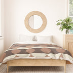 Geometric Repeats 2 Inspired by PANTONE 17 1230 Mocha Mousse Duvet Cover Gallery Image 3