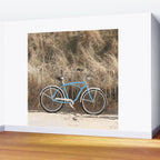 Blue Beach Bike In Holland Photo | Dutch Grass Dunes Summer Holiday Art Print | Europe Travel Photography Wall Mural Gallery Image 2