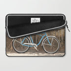 Blue Beach Bike In Holland Photo | Dutch Grass Dunes Summer Holiday Art Print | Europe Travel Photography Laptop Sleeve Gallery Image 2