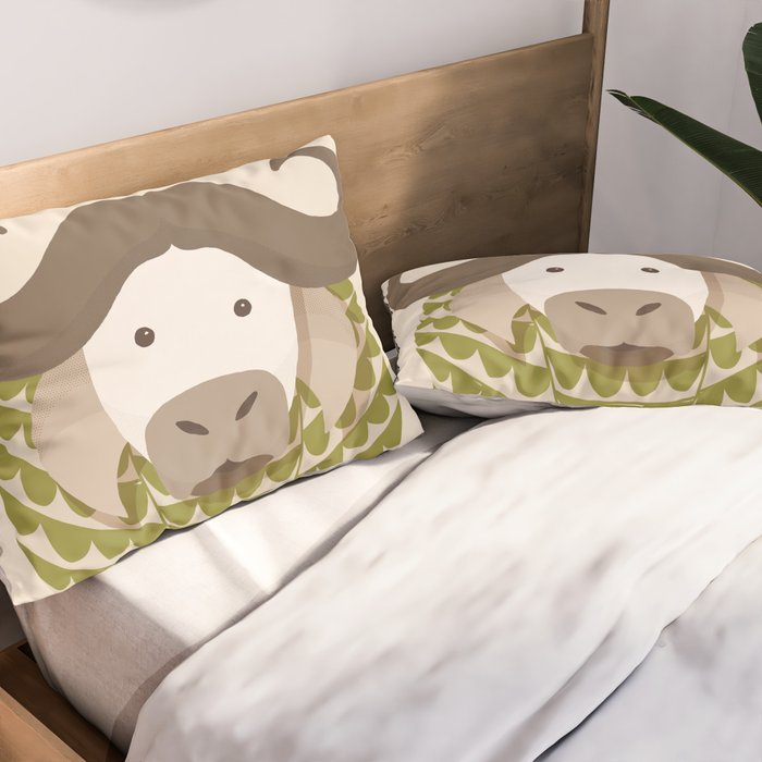 Whimsical Cape Buffalo Pillow Sham Gallery Image 2