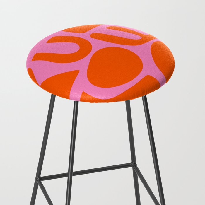 Orange Shapes on Pink Stool Gallery Image 2