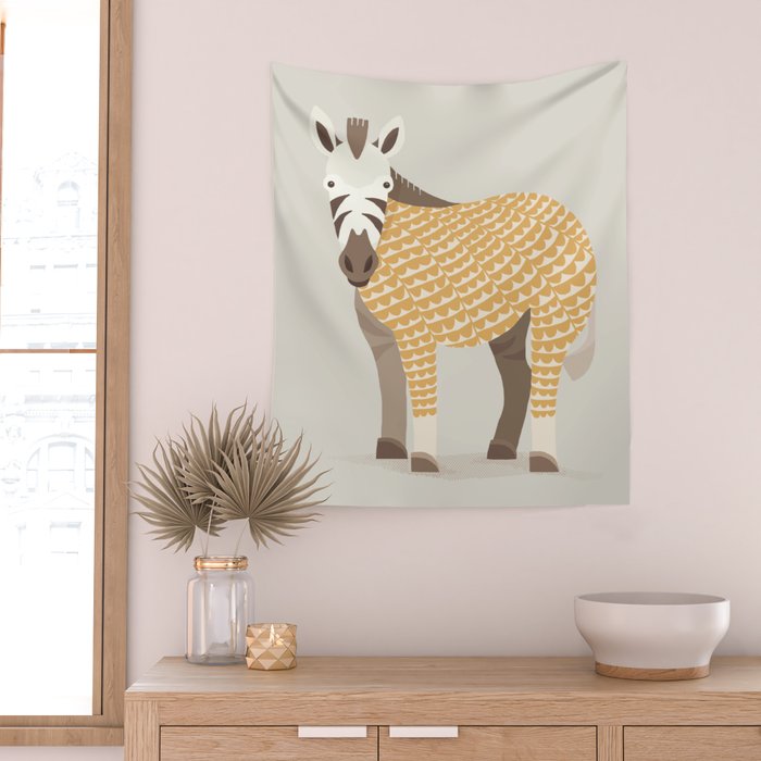 Whimsical Zebra Wall Tapestry Gallery Image 2