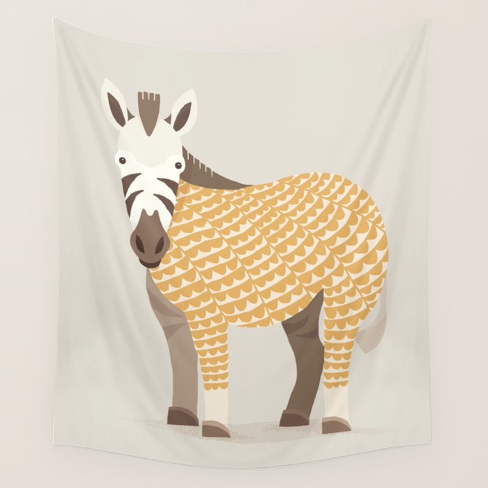 Whimsical Zebra Wall Tapestry Gallery Image 1