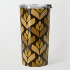 Dark Retro Trefoil Pattern Travel Mug Gallery Image 2