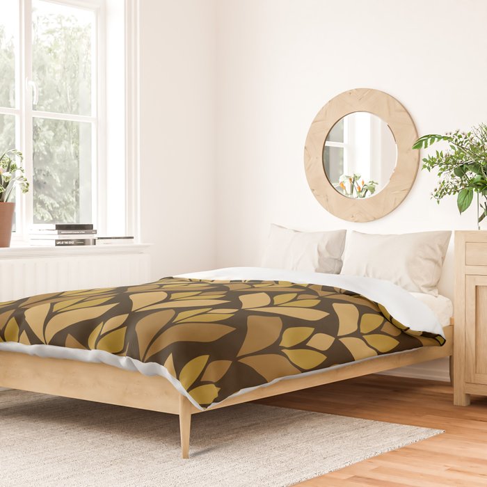 Dark Retro Trefoil Pattern Duvet Cover Gallery Image 2