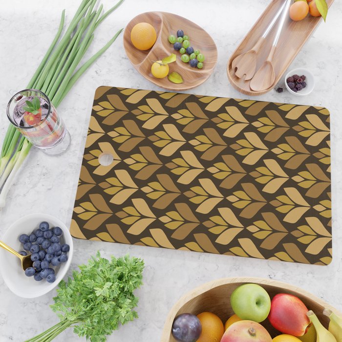 Dark Retro Trefoil Pattern Cutting Board Gallery Image 2