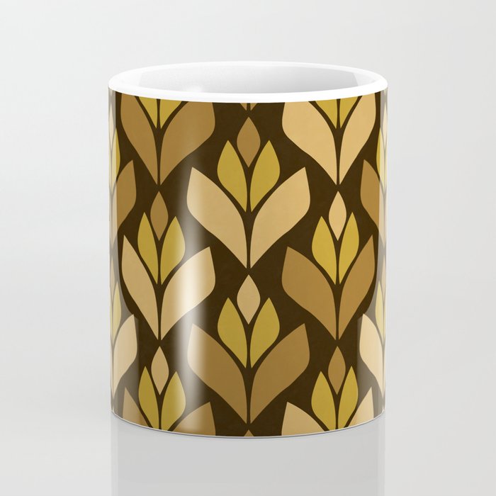 Dark Retro Trefoil Pattern Coffee Mug Gallery Image 4