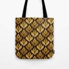 Dark Retro Trefoil Pattern Tote Bag Gallery Image 1