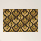 Dark Retro Trefoil Pattern Welcome Mat Gallery Image 1
