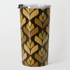 Dark Retro Trefoil Pattern Travel Mug Gallery Image 3