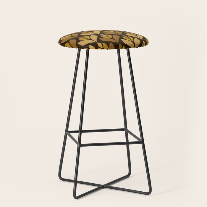 Dark Retro Trefoil Pattern Stool Gallery Image 1