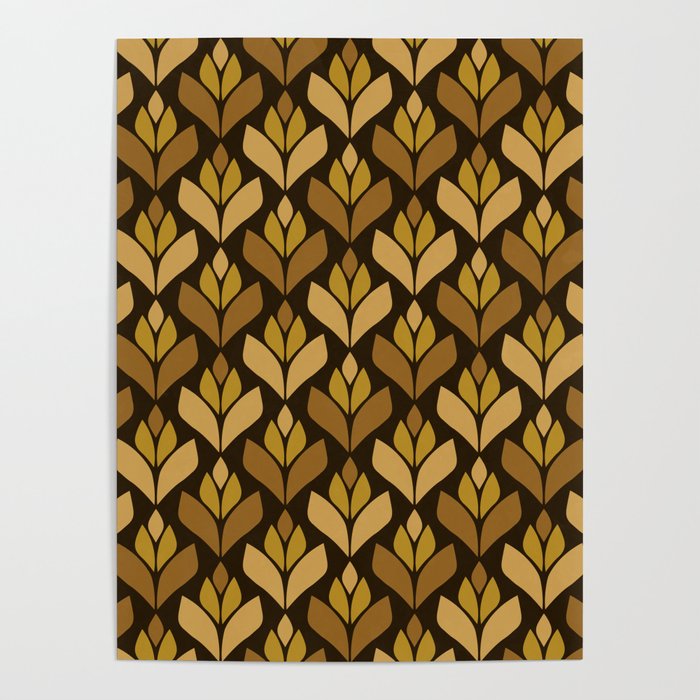 Dark Retro Trefoil Pattern Poster Gallery Image 4